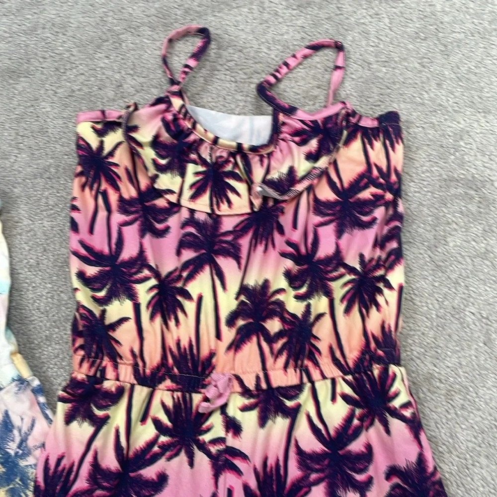 Girls Hawaiian Print Short Rompers Size Small